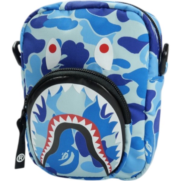 A BATHING APE ア ベイシング エイプ 26SS ABC CAMO SHARK MINI BAG BLUE ショルダーバッグ 青 Size 【フリー】 【新古品・未使用品】 20838315