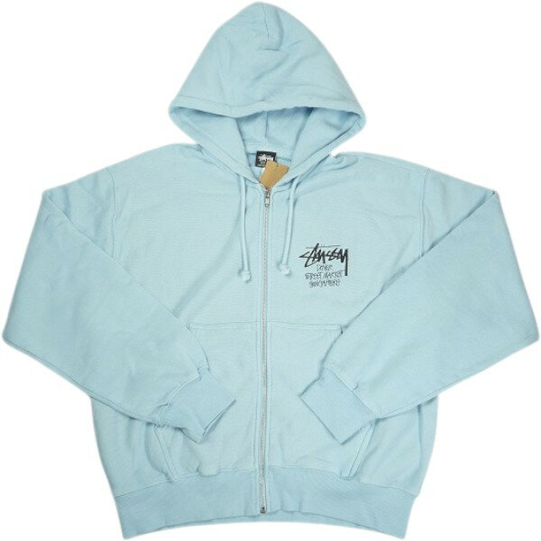 乐天商城 - STUSSY ステューシー ×DOVER STREET MARKET STOCK DSM SINGAPORE ZIP HOODIE SKY BLUE ジップパーカー 水色 Size 【S】 【新古品・未使用品】 30008073