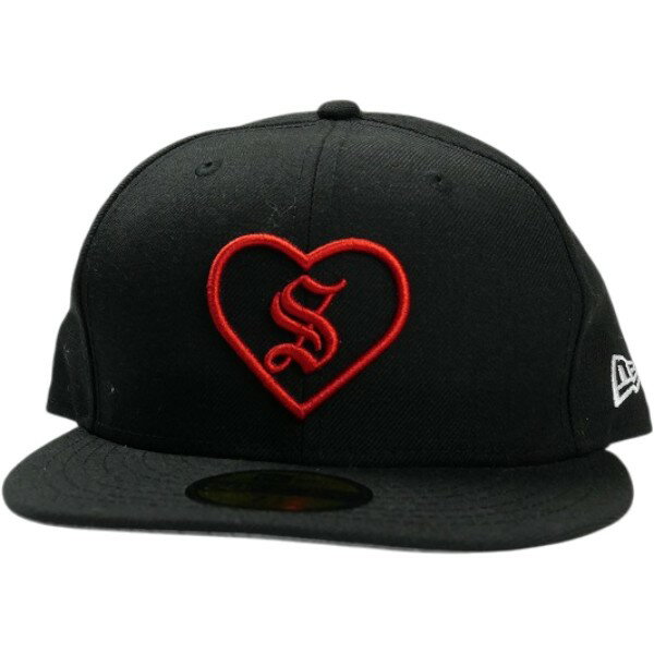 乐天商城 - SUPREME シュプリーム 17AW Heart New Era Cap Black ハートSロゴ刺繍ニューエラキャップ 黒 Size 【7　1/2(L)】 【新古品・未使用品】 30008090