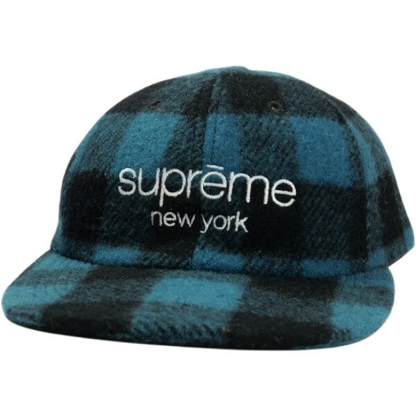乐天商城 - SUPREME シュプリーム 16AW Buffalo Plaid Wool Classic Logo 6-Panel Cap Blue キャップ 青 Size 【フリー】 【新古品・未使用品】 30008093