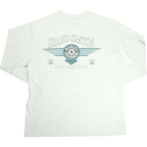 樂天商城 - VINTAGE ヴィンテージ Harley Davidson Blue Flame Eagle LS Tee ロンT 白 Size 【XL】 【中古品-良い】 20818595