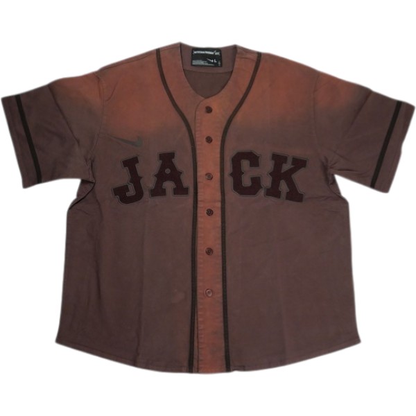 乐天商城 - Travis Scott トラヴィス・スコット ×FRAGMENT×NIKE TOKYO JACK RETRO BASEBALL JERSEY ベースボールジャージ 茶 Size 【L】 【新古品・未使用品】 20829955