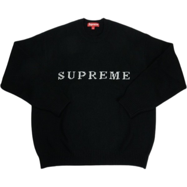 SUPREME シュプリーム 25SS Contrast Logo Sweater Black セーター 黒 Size 【L】 【中古品-良い】 20838444