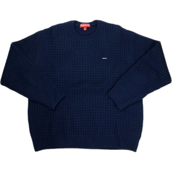 乐天商城 - SUPREME シュプリーム 25FW Small Box Waffle Sweater Navy セーター 紺 Size 【L】 【中古品-非常に良い】 20838445