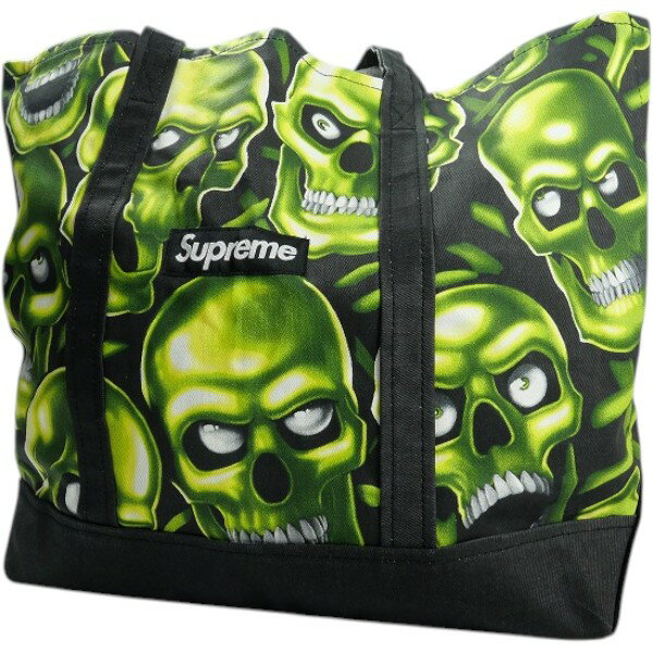乐天商城 - SUPREME シュプリーム 18SS Skull Pile Denim Tote Black トートバッグ 黒緑 Size 【フリー】 【中古品-ほぼ新品】 30010807