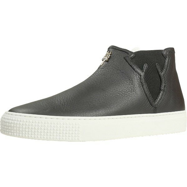 CHROME HEARTS クロム・ハーツ HVY WT LTHR MID TOP SNEAKER BLACK スニーカー 黒 Size 【43】 【新古品・未使用品】 20838649