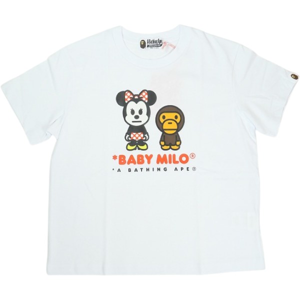 商品情報 ブランド A BATHING APE 商品名 ×DISNEY MINNIE MOUSE BABY MILO MINI TEE WHITE レディースTシャツ カラー 白 サイズ レディースM 素材 コットン100％ 付属品 専用の保存袋 商品管理番号 30016036 商品状態 新古品・未使用品 状態説明 - 詳細サイズ 着丈 51cm 身幅 48cm 袖丈 16cm 肩幅 40cm