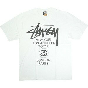 STUSSY ステューシー 25SS WORLD TOUR TEE WHITE Tシャツ 白 Size 【L】 【新古品・未使用品】 20819005