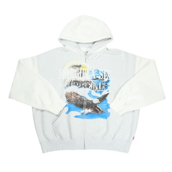 乐天商城 - SUPREME シュプリーム ×MM6 Maison Margiela 26SS Eagle Zip Up Hooded Sweatshirt Ash Grey ジップパーカー 灰 Size 【L】 【新古品・未使用品】 20838791
