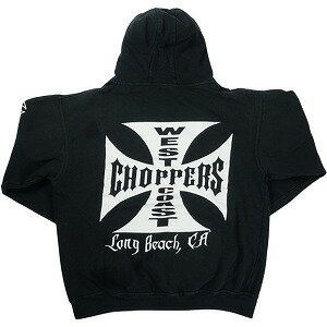 乐天商城 - VINTAGE ヴィンテージ West Coast Choppers ウェストコーストチョッパーズ Iron Cross Hoodie パーカー 黒 Size 【M相当】 【中古品-良い】 20825332