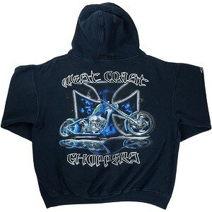 VINTAGE ヴィンテージ West Coast Choppers ウェストコーストチョッパーズ Blue Iron Cross Hoodie パーカー 紺 Size 【M相当】 【中古品-良い】 20825339