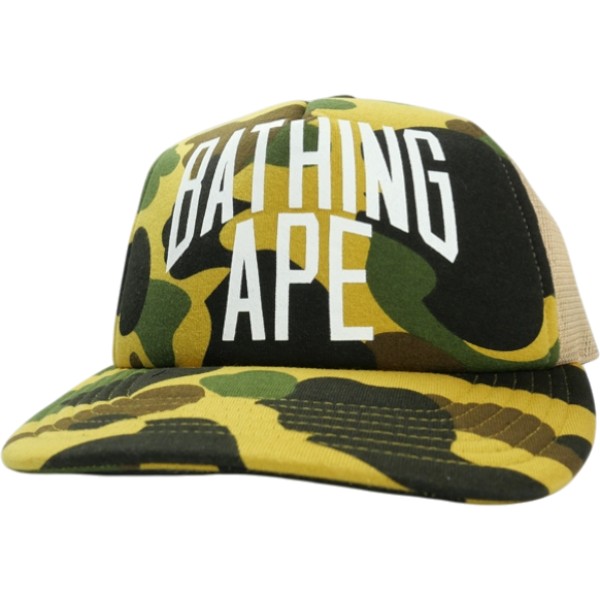 樂天商城 - A BATHING APE ア ベイシング エイプ 26SS 1ST CAMO NYC LOGO MESH CAP YELLOW メッシュキャップ 黄 Size 【フリー】 【新古品・未使用品】 20839416