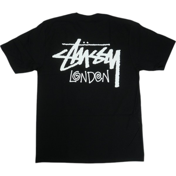 乐天商城 - STUSSY ステューシー STOCK LONDON TEE BLACK ロンドン限定Tシャツ 黒 Size 【L】 【新古品・未使用品】 30008594