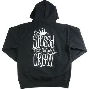 ステューシー パーカー メンズ STUSSY ステューシー 24SS CROWN INTERNATIONAL HOODIE Black スウェットパーカー 黒 Size 【L】 【新古品・未使用品】 20789373