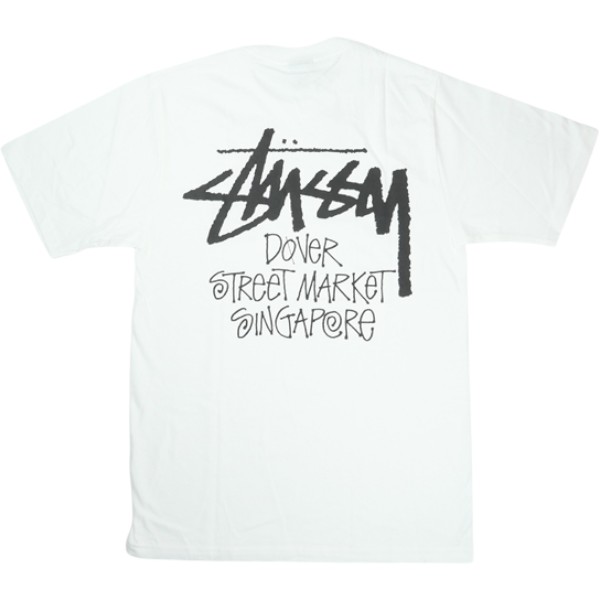 STUSSY ステューシー ×DOVER STREET MARKET STOCK DSM SINGAPORE TEE WHITE Tシャツ 白 Size 【XL】 【新古品・未使用品】 20839167
