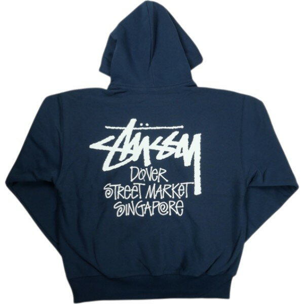 乐天商城 - STUSSY ステューシー ×DOVER STREET MARKET STOCK DSM SINGAPORE HOODIE NAVY パーカー 紺 Size 【L】 【新古品・未使用品】 20839197