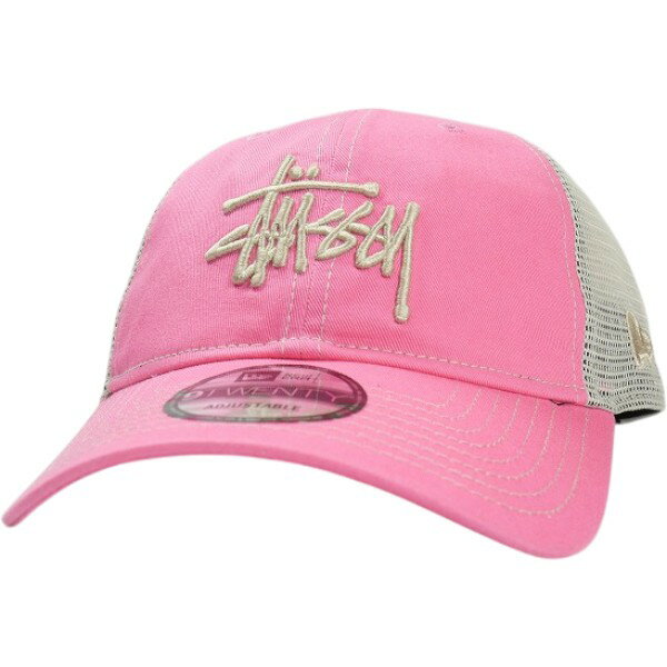 乐天商城 - STUSSY ステューシー ×NEW ERA 9TWENTY WASHED BASIC TRUCKER PINK メッシュキャップ ピンク Size 【フリー】 【新古品・未使用品】 30008572