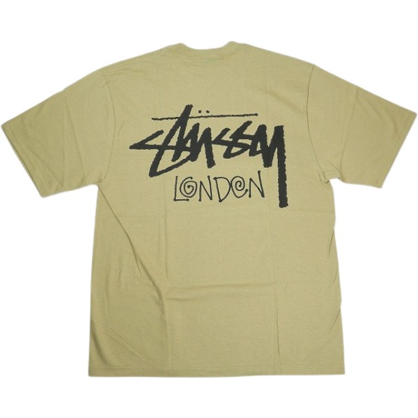 乐天商城 - STUSSY ステューシー STOCK LONDON TEE KHAKI ロンドン限定Tシャツ カーキ Size 【S】 【新古品・未使用品】 30008588