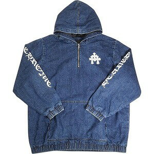 CHROME HEARTS クロム・ハーツ RUCKUS HOODED DENIM CROSS PATCH JACKET ハーフジップジャケット インディゴ S...