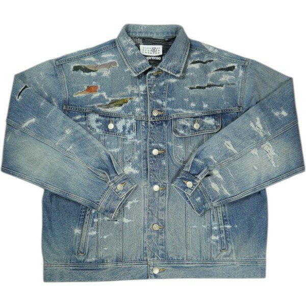 乐天商城 - SUPREME シュプリーム ×MM6 Maison Margiela 26SS Distressed Selvedge Denim Trucker Jacket デニムジャケット インディゴ Size 【L】 【新古品・未使用品】 20838928