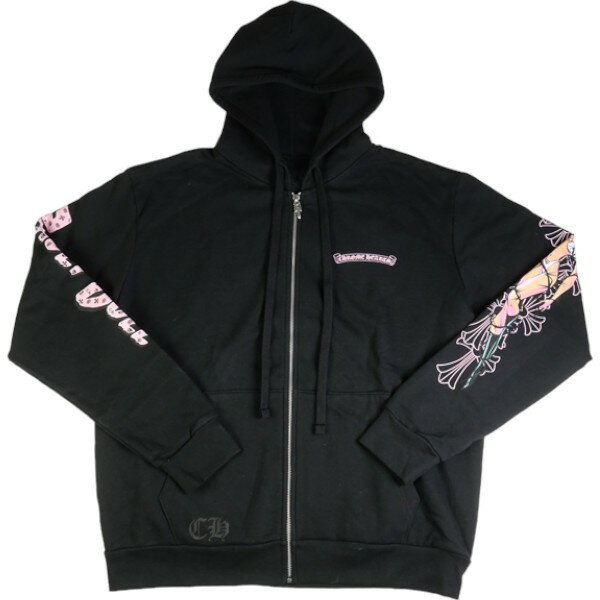 CHROME HEARTS クロム・ハーツ ×DEADLY DOOL ZIP UP HOODIE Black ジップパーカー 黒 Size 【XL】 【新古品・未使用品】 20840969