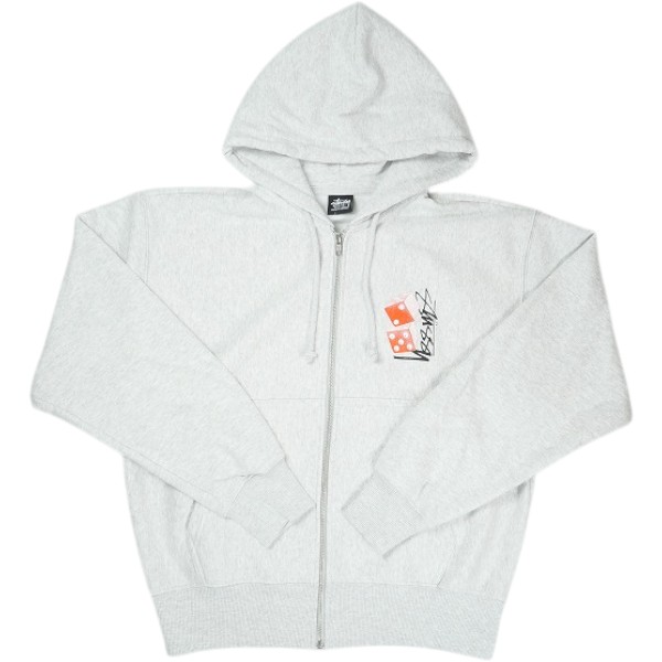 STUSSY ステューシー 26SS TALL DICE ZIP HOODIE ASH HEATHER ジップパーカー …