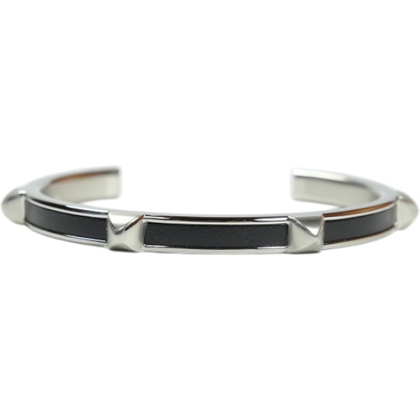 HERMES エルメス BRACELET JONC ATHENA アテナ NOIR T3 バングル ブレスレット 黒銀 Size 【3】 【新古品・未使用品】 20840194