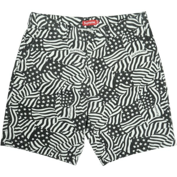 乐天商城 - SUPREME シュプリーム 20SS Work Short Black Flag ワークショーツ 黒 Size 【W34】 【中古品-良い】 20840605