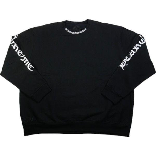 乐天商城 - CHROME HEARTS クロム・ハーツ NECK LOGO CREW SWEAT BLACK クルーネックスウェット 黒 Size 【XXL】 【新古品・未使用品】 20840618