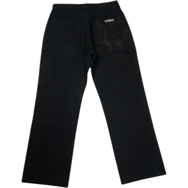 CHROME HEARTS クロム・ハーツ CROSS PATCH WORK PANTS BLACK ワークパンツ 黒 Size 【36】 【新古品・未使用品】 20840627