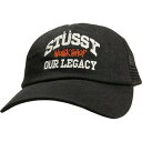 STUSSY ステューシー ×OUR LEGACY WORK SHOP 24AW LOW PROFILE TRUCKER CAP Black メッシュキャップ 黒 Size 【フリー】 【新古品・未使用品】 20808308(4)