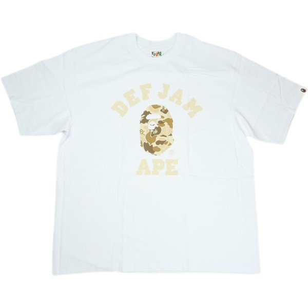 乐天商城 - A BATHING APE ア ベイシング エイプ ×DEFJAM CAMO COLLEGE RELAXED FIT TEE WHITE/BEIGE Tシャツ 白 Size 【XL】 【新古品・未使用品】 20840653
