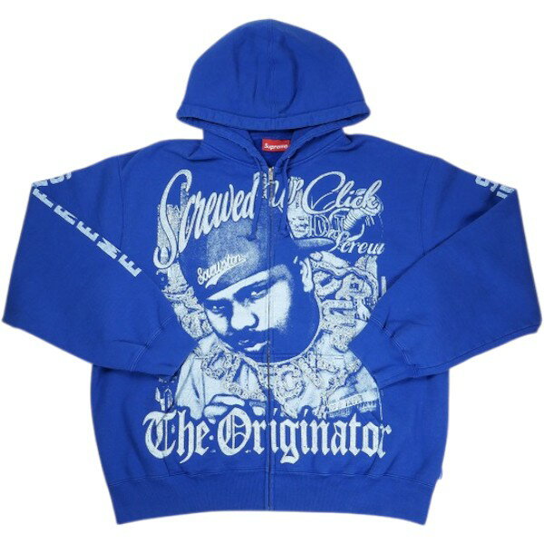 乐天商城 - SUPREME シュプリーム ×DJ Screw 26SS Zip Up Hooded Sweatshirt Royal ジップパーカー 青 Size 【L】 【新古品・未使用品】 20840676