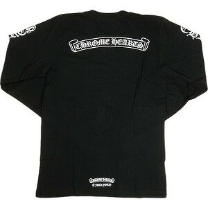 CHROME HEARTS クロム・ハーツ SCROLL L/S T-SHIRT BLACK/WHITE ロンT 黒 Size 【M】 【新古品・未使用品】 20820757