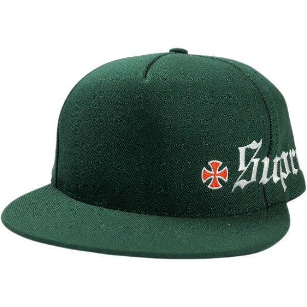SUPREME シュプリーム 17AW Independent Old English 5Panel Cap Green キャップ 緑 Size 【フリー】 【新古品 未使用品】 30005560