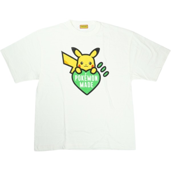 乐天商城 - HUMAN MADE ヒューマンメイド ×POKEMON MADE 25AW GRAPHIC T-SHIRT WHITE 京都店限定 ピカチュウTシャツ 白 Size 【XL】 【新古品・未使用品】 30007443