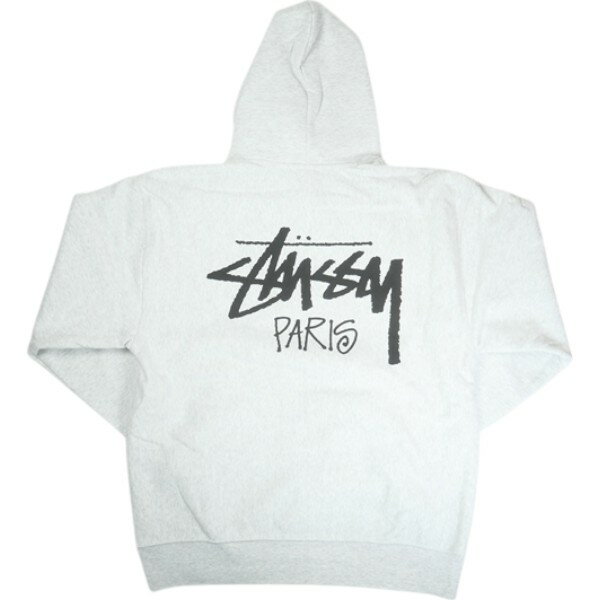 乐天商城 - STUSSY ステューシー STOCK PARIS HOOD ASH HEATHER パリ限定パーカー 灰 Size 【XL】 【新古品・未使用品】 30008632