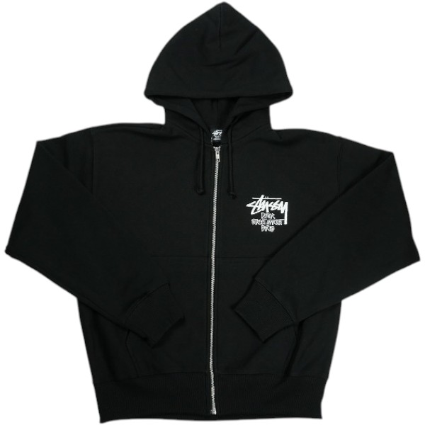 乐天商城 - STUSSY ステューシー ×DOVER STREET MARKET STOCK DSM PARIS ZIP HOODIE BLACK ジップパーカー 黒 Size 【S】 【新古品・未使用品】 30008718