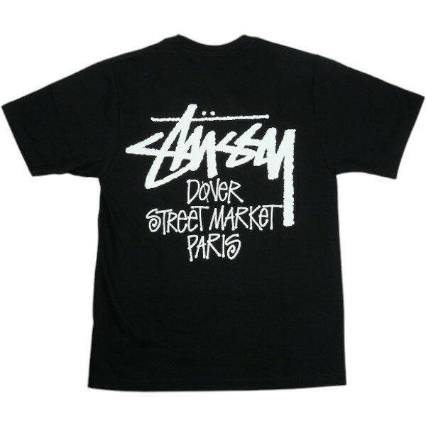 乐天商城 - STUSSY ステューシー ×DOVER STREET MARKET STOCK DSM PARIS BLACK TEE Tシャツ 黒 Size 【L】 【新古品・未使用品】 30008738