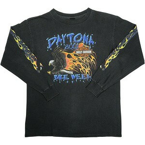 樂天商城 - VINTAGE ヴィンテージ Harley-Davidson ハーレーダビッドソン Deytona bike week Eagle Logo LS Tee ロンT 黒 Size 【L相当】 【中古品-良い】 20827804