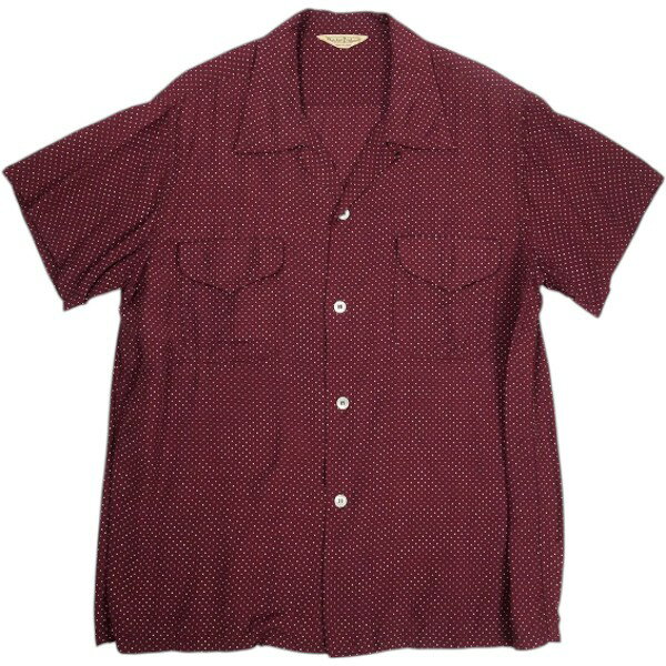 樂天商城 - At Last ＆ Co アットラスト/BUTCHER PRODUCTS ブッチャープロダクツ DOT RAYON SHIRT 半袖シャツ バーガンディー Size 【15】 【中古品-良い】 20831985