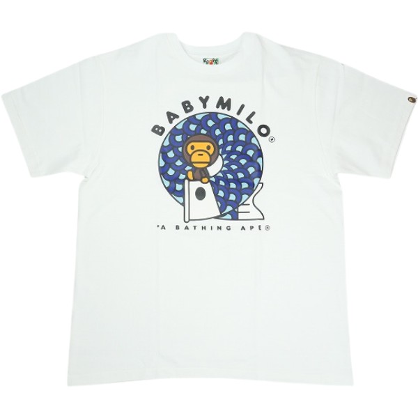 樂天商城 - A BATHING APE ア ベイシング エイプ 25SS KOINOBORI ON BABY MILO TEE WHITE Tシャツ 白 Size 【L】 【新古品・未使用品】 30005649