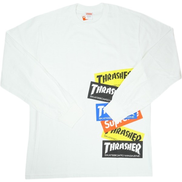 SUPREME シュプリーム ×Thrasher スラッシャー 21AW Multi logo L/S Tee White ロンT 白 Size 【L】 【新古品・未使用品】 30005918