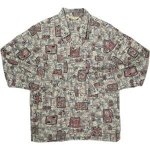 At Last & Co アットラスト/BUTCHER PRODUCTS ブッチャープロダクツ ABSTRACT SHIRT RAYON L-S GREY 長袖シャツ 灰 Size 【14】 【中古品-良い】 20824291