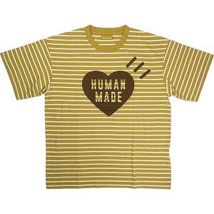 乐天商城 - HUMAN MADE ヒューマンメイド 25SS HEART STRIPED T-SHIRT BEIGE HM29CS031 ストライプハートTシャツ ベージュ Size 【XL】 【新古品・未使用品】 20821127