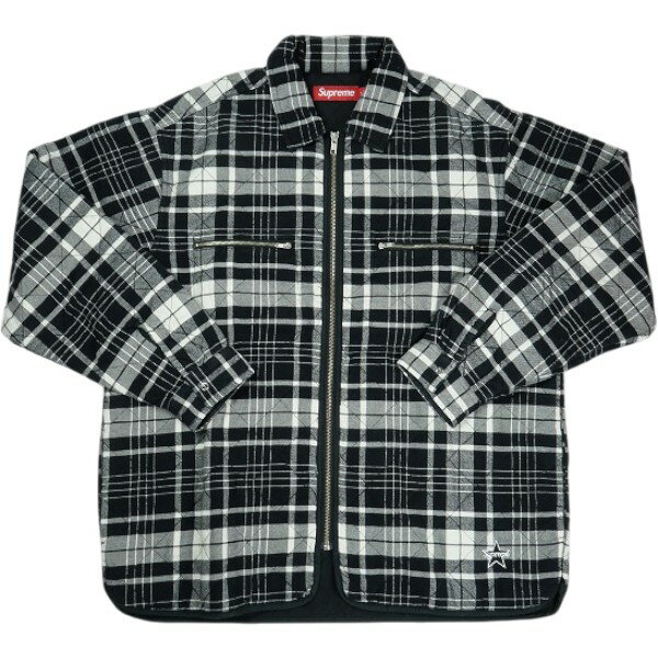 樂天商城 - SUPREME シュプリーム 24AW Quilted Flannel Zip Up Shirt Black 長袖シャツ 黒 Size 【L】 【中古品-非常に良い】 30006128