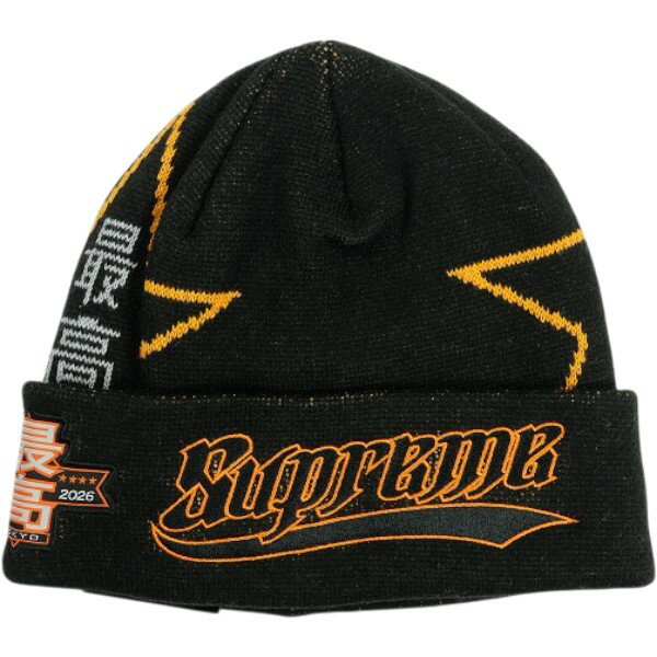SUPREME シュプリーム 26SS New Era Stars Beanie Black ビーニー 黒 Size 【フリー】 【新古品・未使用品】 30006150