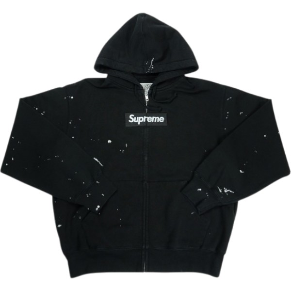乐天商城 - SUPREME シュプリーム ×MM6 Maison Margiela 26SS Box Logo Zip Up Hooded Sweatshirt Black ボックスロゴジップパーカー 黒 Size 【M】 【新古品・未使用品】 30005526