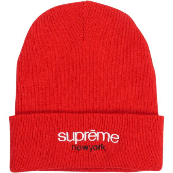 乐天商城 - SUPREME シュプリーム 14AW Classic Logo Beanie ビーニー 赤 Size 【フリー】 【中古品-良い】 30006266