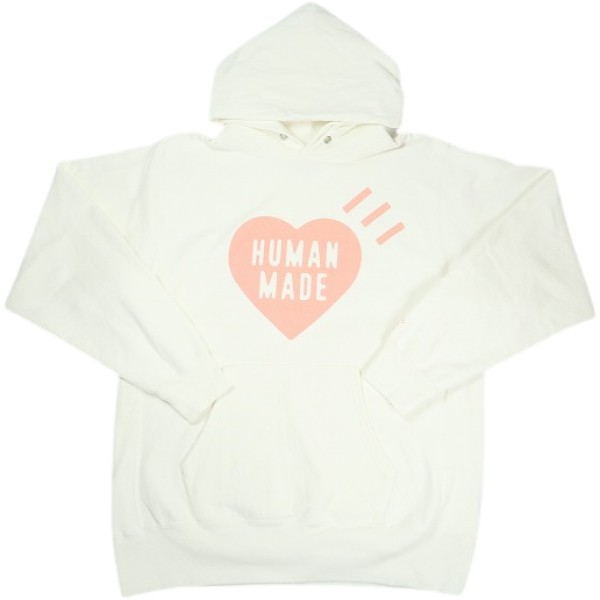 HUMAN MADE ヒューマンメイド 24AW HEART HEAVY WEIGHT HOODIE KOREA STORE WHITE 韓国限定 ハートパーカー 白 Size 【XL】 【中古品-良い】 20811781